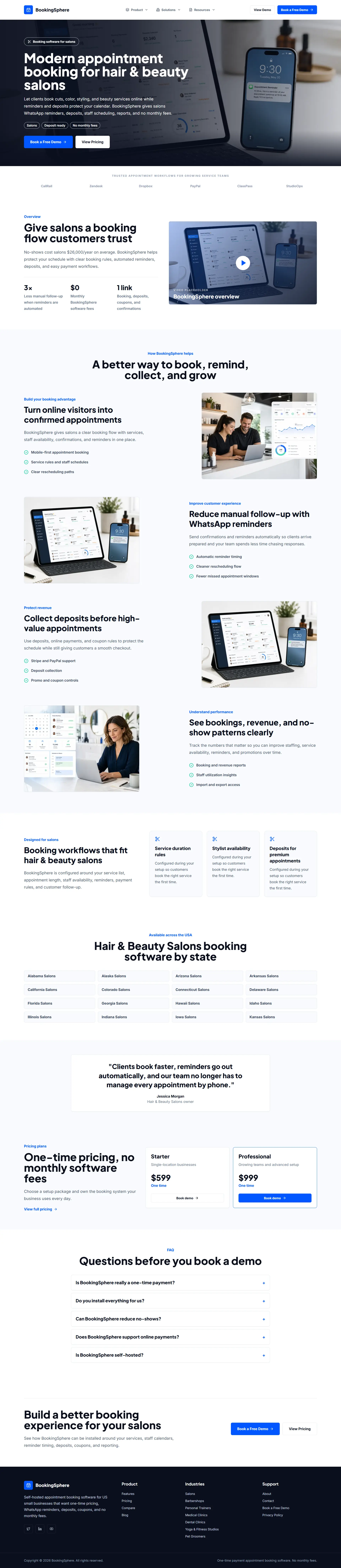Bookingsphere booking flow