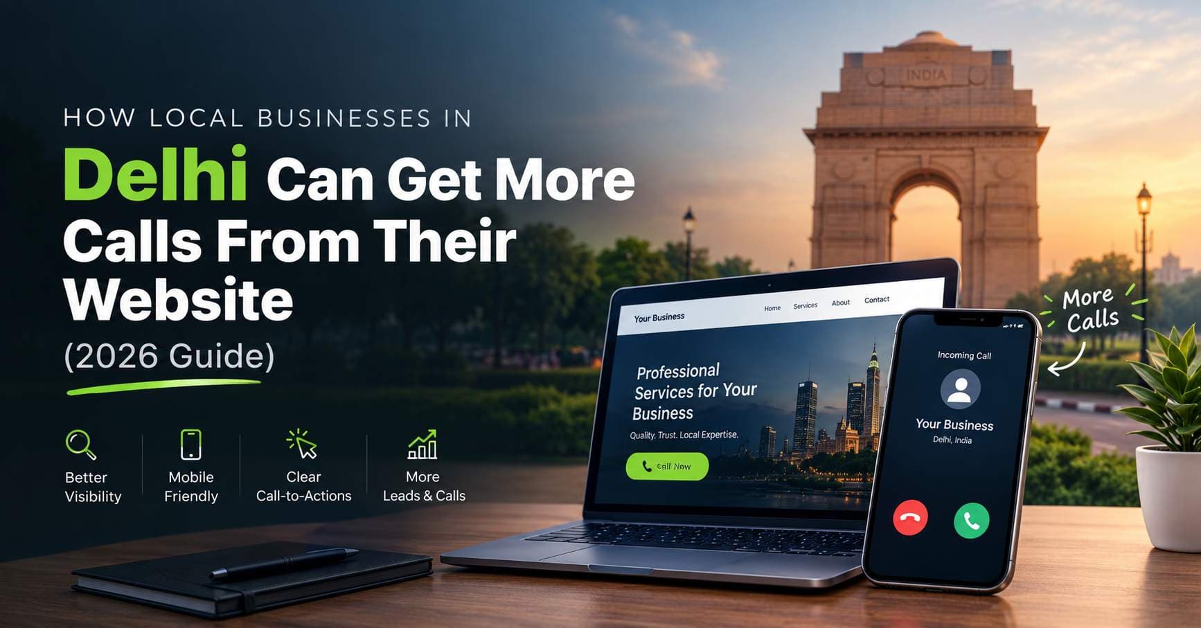 Why Your Delhi Business Website Gets Visitors But No Calls