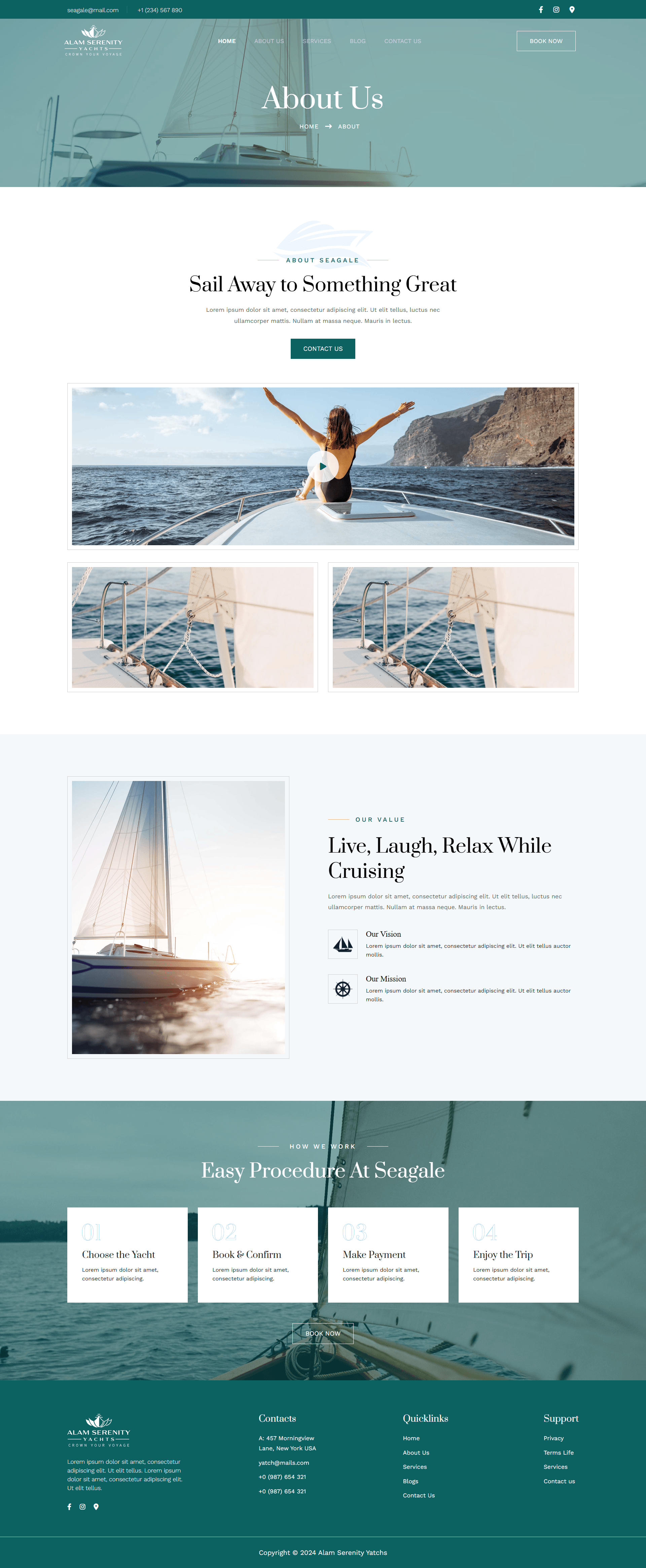 Alam Serenity Yachts about section