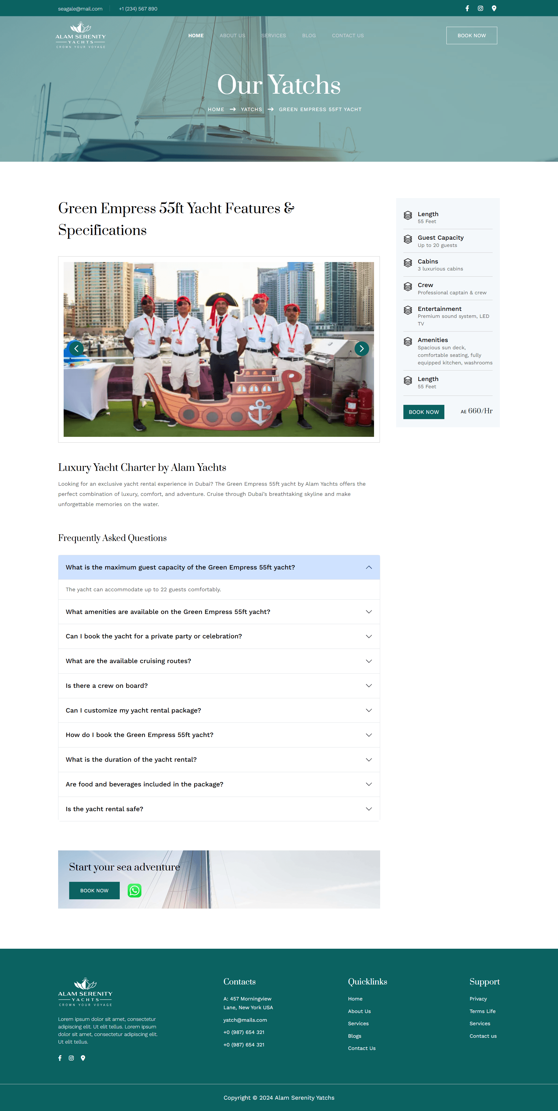 Alam Serenity Yachts detail page