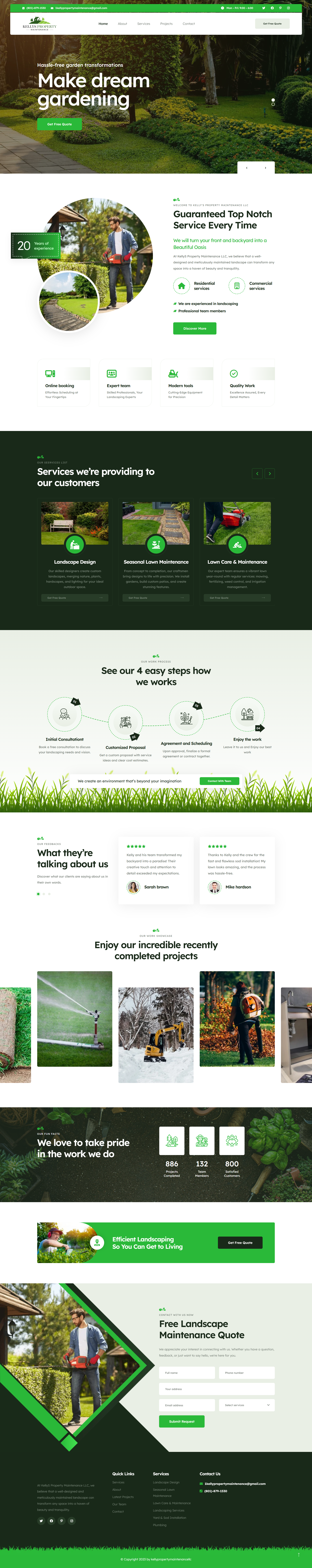 Kelly's Property Maintenance premium homepage